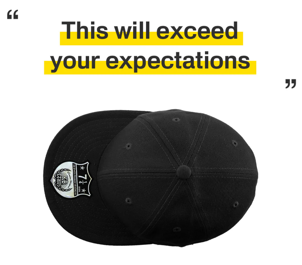 Black - Structured and Fitted Baseball Cap - Image 5