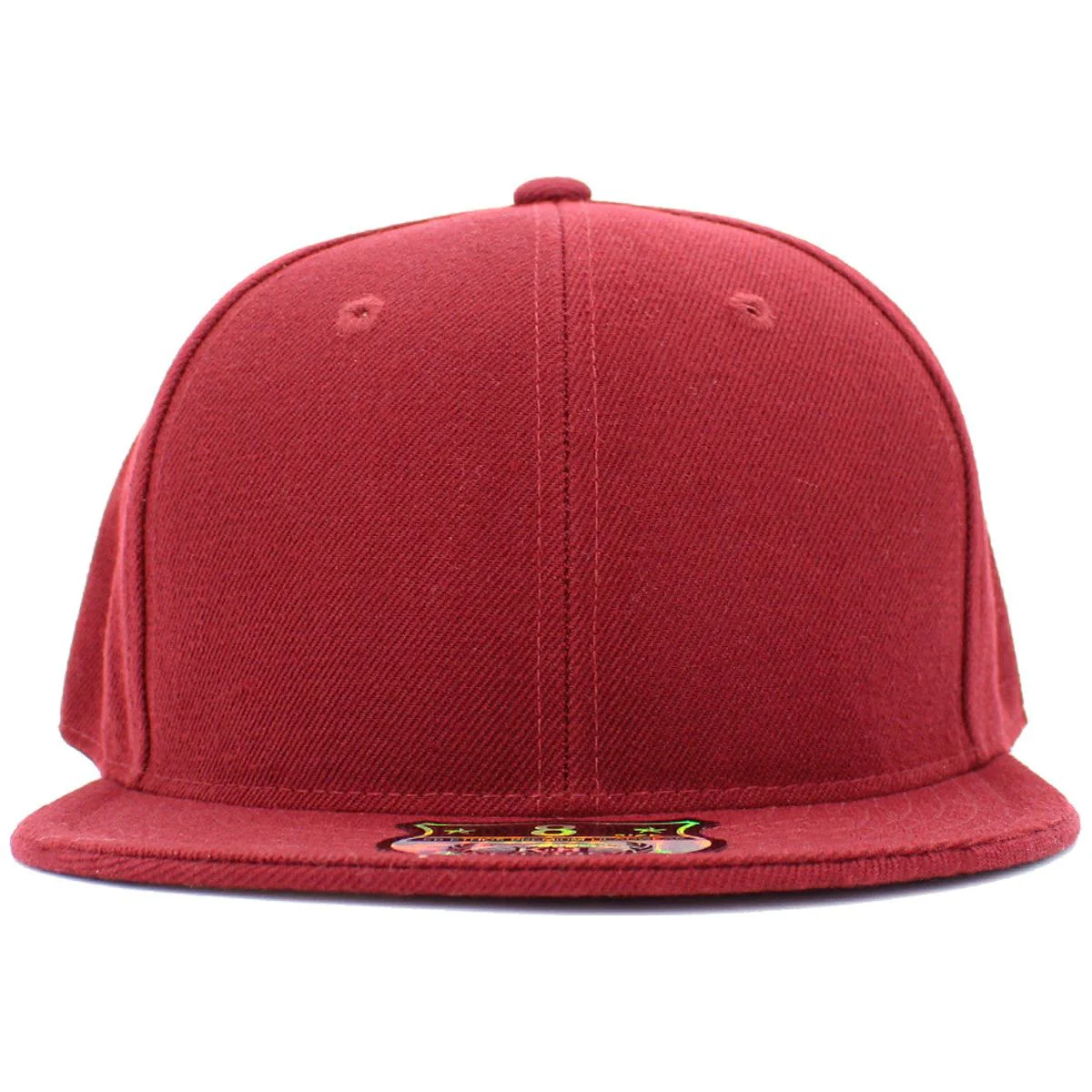 Burgundy - Structured and Fitted Baseball Cap - Image 3